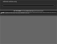 Tablet Screenshot of mbnms-simon.org